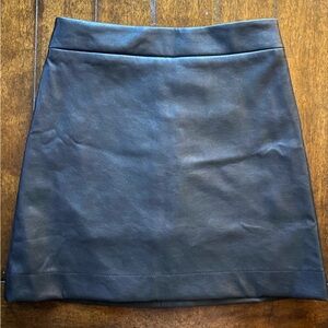 J. Crew black faux Leather mini skirt